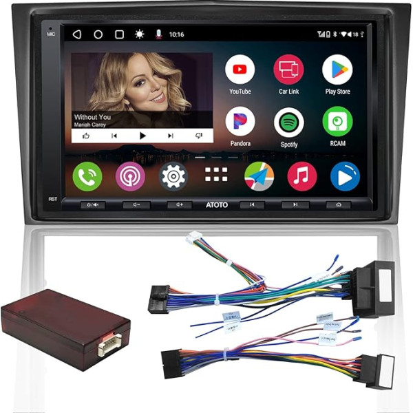 ATOTO A6PF Android Double Din auto radio, saderīgs ar Opel modeļiem, 7 collu digitālais multivides uztvērējs, bezvadu Carplay un bezvadu Android auto, 2 Bluetooth, WiFi/BT/USB pieslēgšana, 2G+32G, A6OP07APF