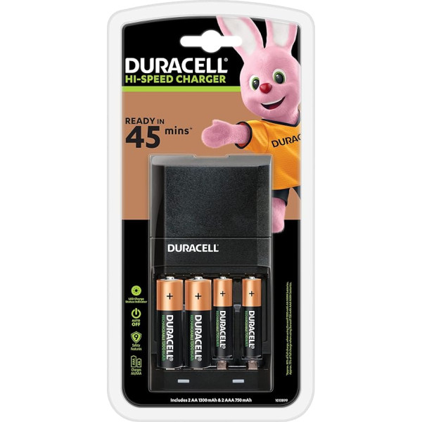 Duracell 15 Minuten Ladegerät mit 2 AA und 2 AAA