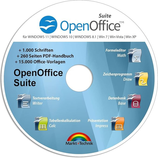 Open Office Suite 2024 Home Student Professional - 100% saderīgs ar Microsoft® Office® Word® un Excel® für Windows 11-10-8-7-Vista-XP