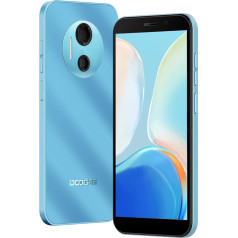 DOOGEE X97 SIM kartes bezmaksas viedtālrunis Labas vērtības 4G Android 12 mobilais tālrunis, 6,0 collu HD+ displejs, 3 GB RAM 256 GB (paplašināms) 2,0 GHz procesors, 4200 mAh, 8 MP + 5 MP kamera 2023 Face ID/GPS Dual SIM Mobile