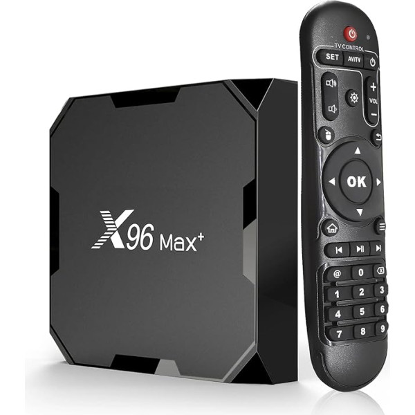 Android 9.0 TV Box, Smart Media Player 4+32GB HD TV Box ar tālvadības pulti, atbalsta 4K/3D 2.4&5GHz WiFi BT 4.0 USB 3.0 1000M LAN Android Box