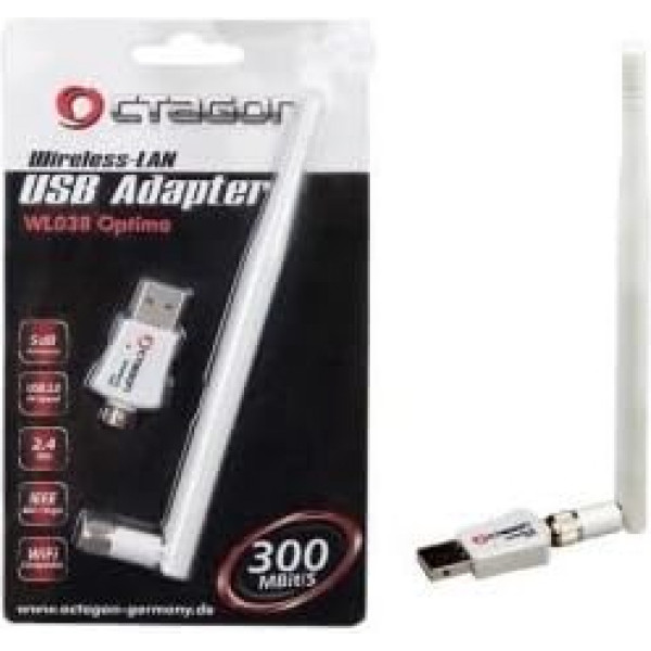 Octagon 300 Mbit WL038 USB 2.0 Wlan Stick + 5db antena WL018