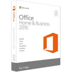 Microsoft Office Mac Home and Business 2016 (Produkta atslēgas karte bez datu centra)