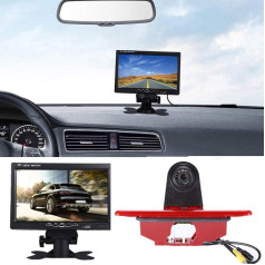 Aizmugures skata kamera Transporta logs + 7 collu TFT LCD ekrāns Auto monitora bremžu gaisma Auto jumta atpakaļgaitas kamera Peugeot Expert / Fiat Scudo / Citroen Jumpy 2007-2016