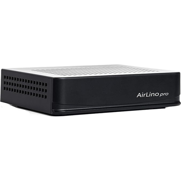 LinTech AirLino® pro HiFi Audio Connect WLAN, LAN un Bluetooth uztvērējs/uztvērējs un raidītājs (WLAN 2,4/5GHz, LAN, BT aptx AirPlay2, DLNA; UPnP, WiFi, interneta radio, NAS, USB, Line-IN, audio)