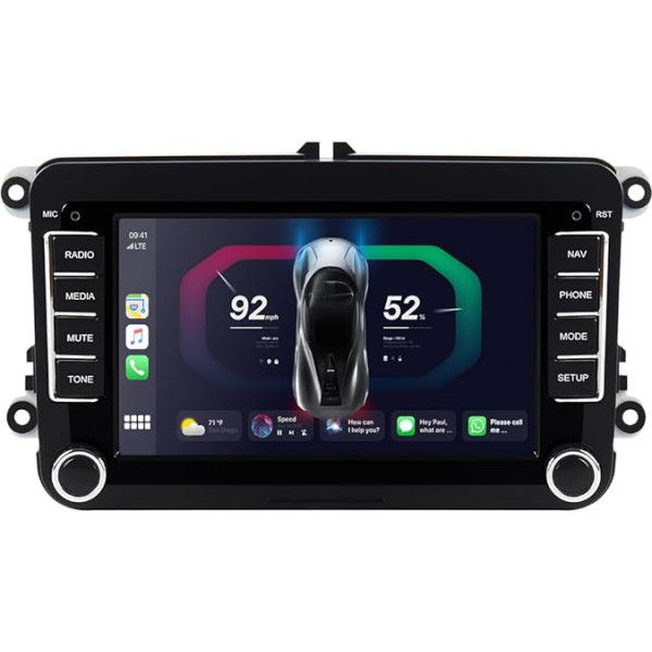 JUNHUA 7 collu Android 12 Wireless Carplay Android Car 2+32G GPS auto radio navigācija Bluetooth DSP priekš VW Golf 5 6 V VI MK5 MK6 Passat B6 B7 Touran T5 Polo Caddy Skoda Seat