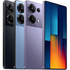 Xiaomi Poco M6 Pro atbloķēts viedtālrunis globālā versija 8+256GB 6,67 collu 120Hz AMOLED displejs 64MP AI trīskāršā kamera Helio G99-Ultra 5000mAh akumulators 67W Turbo uzlāde Zils