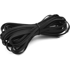 ieguves karte 7mm Breite 8 Meter 26,2ft Schwarz Kabel Expandierbar geflochten Flach Schlauch de