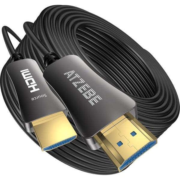 Atzebe optiskās šķiedras HDMI kabelis 2.0 Atbalsta 4K @ 60Hz 3D Full HD ARC CEC HEC funkciju 10m