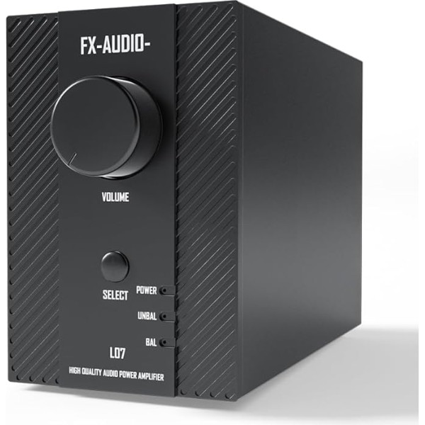 FX-Audio L07 Stereo audio pastiprinātājs 200W x2 MA5332MS 2 kanālu D klases jaudas pastiprinātājs ar tiltu BTL 400W Hi-Fi pilnībā sabalansēts pastiprinātājs pasīvajiem grāmatu plaukta galda skaļruņiem Mājas kinozāle