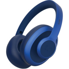 Fresh 'n Rebel Clam Ace Bluetooth austiņas ar hibrīdās aktīvās trokšņu slāpēšanas funkciju, 60 stundu atskaņošanas laiks, ideāls zvana laiks, ātra uzlāde, vēja trokšņu slāpēšana, pogu vadība (zilas)