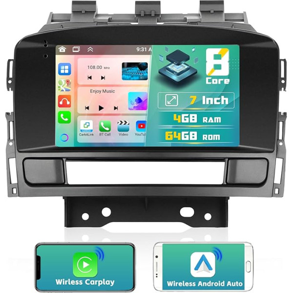 [8-core 4G + 64G] Hikity Android auto radio Buick Excelle 2010-2014 Opel Astra J 2011-2012 ar Wireless Carplay Android Car, 7 collu auto radio ar DSP WiFi GPS BT5.0 FM/RDS SWC Canbus CAM