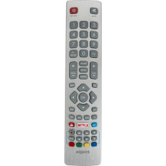 VINABTY SHWRMC0115 Aquos Remote Control with Netflix YouTube Suitable for Sharp LC-70UI9362K LC-65UI7352K LC-60UI9362K LC-43UI7352K LC-40UI7552K 4K UHD Smart LED TV