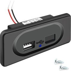 Automašīnas lādētājs Dual USB 3.1A 12V/24V Auto lādētājs USB vadības ātrās uzlādes ligzda ar LED indikatoru motociklam Jūras kravas automašīnai RV SUV