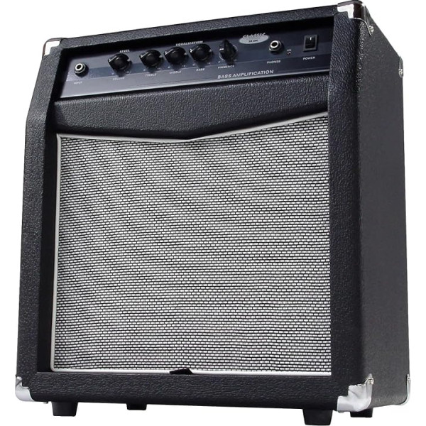 Classic Cantabile SB-300 Bass Combo pastiprinātājs ar 60 vatu, 10 collu skaļruni, 4 joslu ekvalaizers, bass reflex apvalks