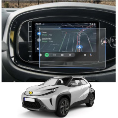 CDEFG Savietojams ar Toyota Aygo X AB70 2022-2023 2024 Navigācijas ekrāna aizsargplēve 4H Scratch-Resistant 9 Inch GPS Screen Protector Navigācijas ekrāna aizsargplēve Aygo X 2024 Accessories Pack of 2