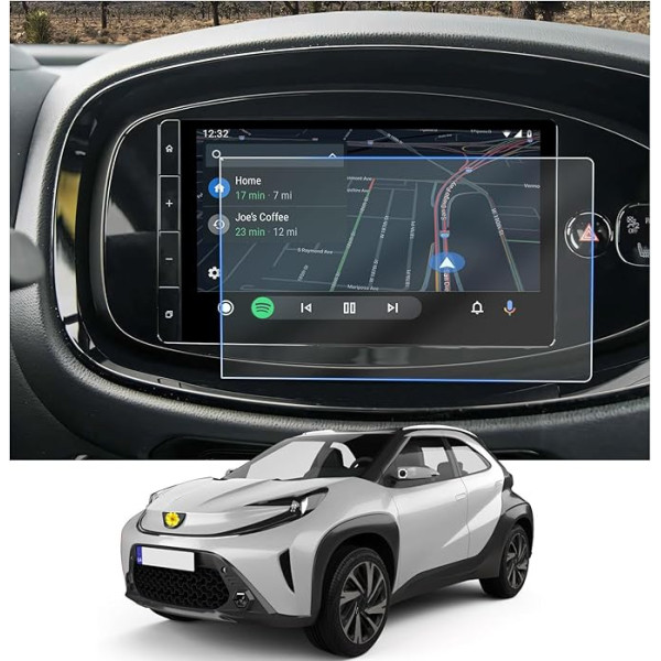 CDEFG Savietojams ar Toyota Aygo X AB70 2022-2023 2024 Navigācijas ekrāna aizsargplēve 4H Scratch-Resistant 9 Inch GPS Screen Protector Navigācijas ekrāna aizsargplēve Aygo X 2024 Accessories Pack of 2