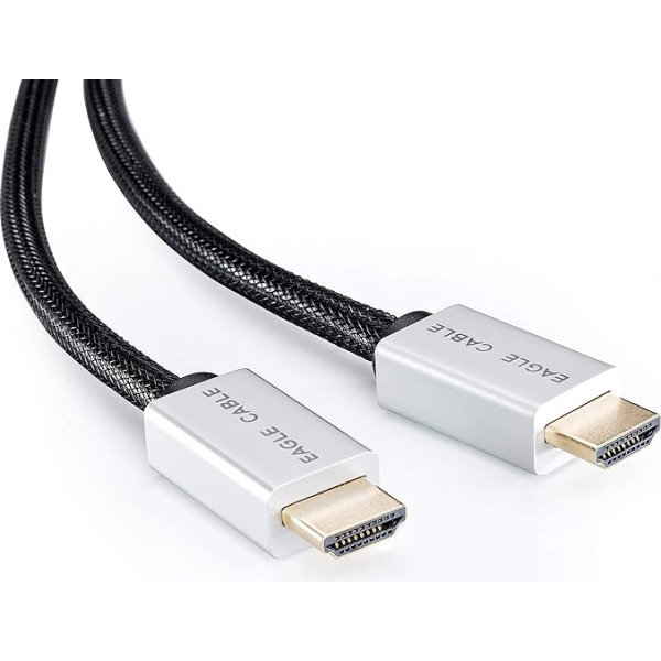 inakustik - 10012007 - Deluxe ātrgaitas HDMI 2.0b kabelis ar Ethernet | Pārraida Ultra HD signālus | 0,75 m melnā krāsā | 2160p - 4K@50/60 Hz - ARC - HDR atbalsts - HD audio