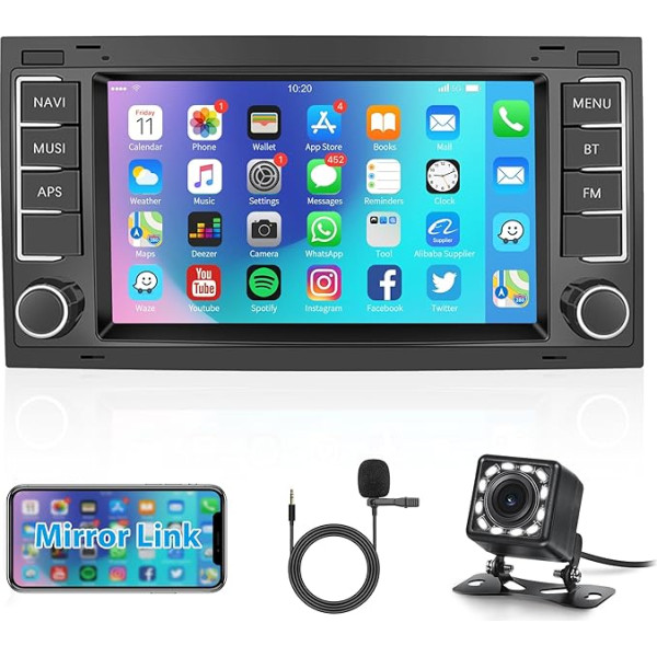 1G+32G Android 13 Auto radio 2 DIN priekš VW Touareg 2004-2011 Transporter T5 Multivan 2004-2009