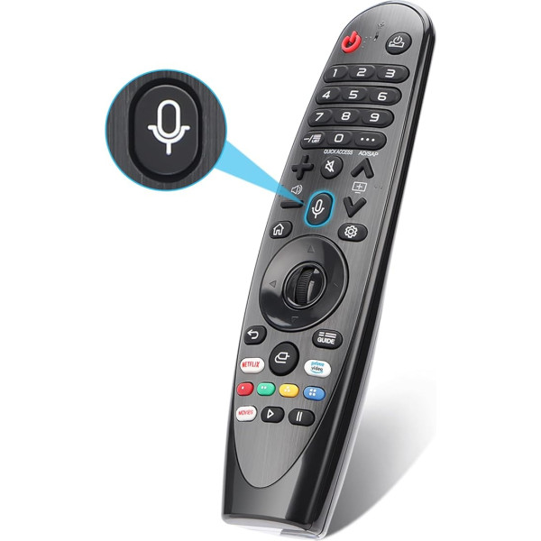 Gvirtue AKB75855501 AN-MR20GA tālvadības pults saderīga ar LG Magic Remote MR19BA AN-MR18BA Magic tālvadības pults visiem LG televizoru tālvadības pultīm AN-MR650 AN-MR650A AN-MR650B AN-MR650G (ar balss meklēšanu)