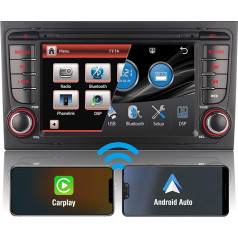 7 collu augstas veiktspējas DSP autoradio Audi A4 B6 B7 S4 B6 B7 B7 RS4 Sportback radio Iebūvēts bezvadu Carplay & Android Car Navigation stūres vadības stūres vadības EQ Bluetooth USB 1080P IPS ekrāns