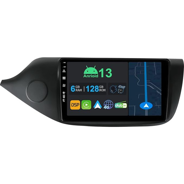 YUNTX 9 collu Android 13 auto radio ar navigācijas sistēmu Kia CEE'd CEED JD 2012-2018 | Octa Core | 6GB 128GB | Iebūvēts 4G LTE | CarPlay & Android Car | DSP | DAB | QLED | Dual Band WiFi |