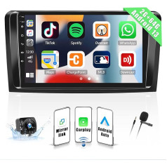 CAMECHO Android 13 2G+64G auto radio priekš Benz ML GL W164 ML350 ML500 GL320 X164 ML280 GL350 GL450 2005-2011 ar Wireless Carplay Android Car, 9 collu ekrāns ar WiFi BT FM RDS Mirror Link GPS SWC