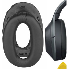 Geekria QuickFit Ersatz-Ohrpolster aus Proteinleder für Sony WH-1000XM2, MDR-1000X Kopfhörer, Ohrpolster, Headset-Ohrpolster, Ohrmuschel-Abdeckung, Reparaturteile (melns)