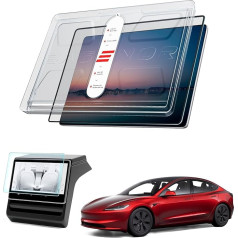 BASENOR 2024 Tesla Model 3 Screen Protector Matte Center Control rūdīta stikla aizsargstikls Touchscreen Protector 9H Anti Fingerprint Anti-Glare Interjera piederumi