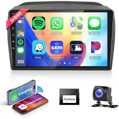 Podofo Carplay auto radio Fiat Doblo 2010-2015/Opel Combo 2011-2018, 9 collu skārienjūtīgais ekrāns Android 2+64G ar bezvadu Carplay Android Car, Bluetooth/GPS/WiFi/FM/RDS/SWC/HiFi/USB+atgriešanas kamera