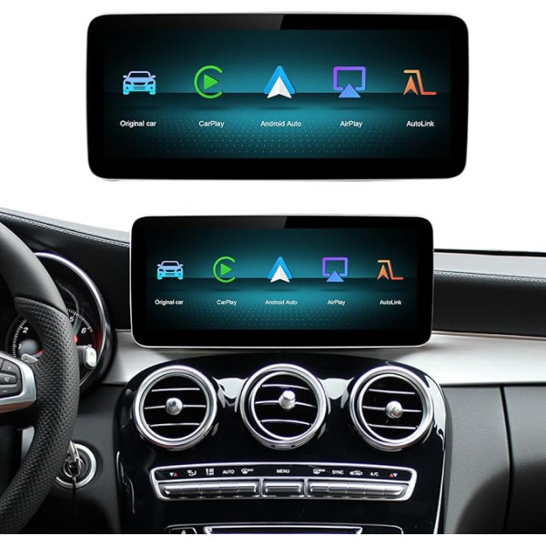 AUTOABC Bezvadu Carplay/Android automašīnas 10,25 collu multimediju radio Linux skārienekrāns Mercedes Benz NTG5.0 GLA CLA GLC AirPlay/Autolink/USB HD izšķirtspēja 1920 x 720