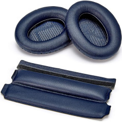 Augstas kvalitātes ausu spilventiņi un Velcro spilventiņš uz galvas ir saderīgi ar Bose QuietComfort 35 (QC35) un QuietComfort 35 (QC35 II) austiņām (tumši zila) Nav saderīgi ar citiem modeļiem.