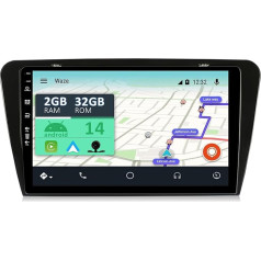 YUNTX Android 13 Auto radio ar navigāciju Skoda Octavia (2014-2018): CarPlay/Bluetooth 5.0/WiFi/Double 2 DIN/10,1 collu ekrāns/2G+32G/SWC/4G/USB.