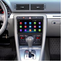 [2+64G] SIXWIN Android 13 auto radio priekš Audi A4 S4 RS4 8E B6 B7 (2000-2009) Radio, 9 collu kapacitatīvais skārienjūtīgais ekrāns ar WiFi GPS Bluetooth FM/RDS USB Mirrorlink + Canbus + atpakaļgaitas kamera