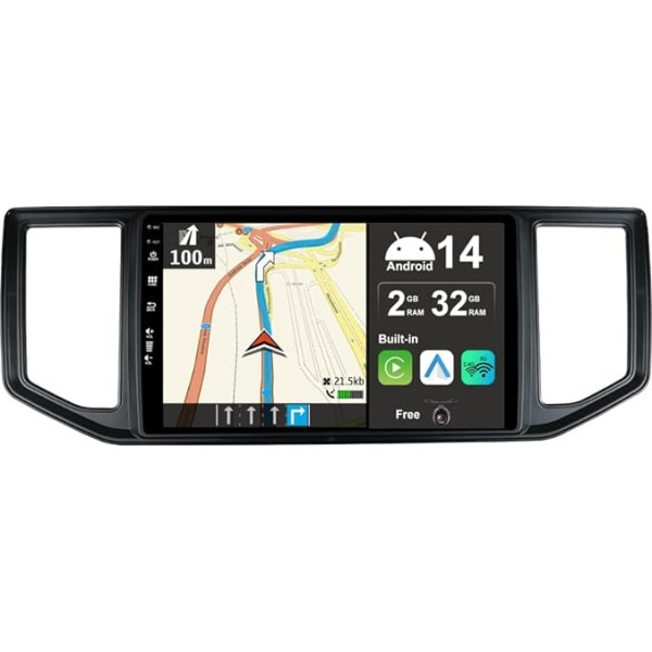 BXLIYER Android 14 IPS auto radio VW Crafter (2004-2015) - Bezvadu CarPlay + Android Car - atpakaļgaitas kamera - 2G + 32G - 10.1 collu 2 DIN - DAB stūres vadības stūres 4G Dual Band WiFi Fast Boot