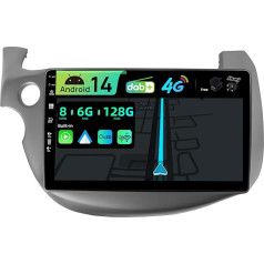 BXLIYER | Eingebaut 4G LTE & DAB | Android 13 QLED Autoradio für Honda Fit (2008-2013) | 6G+128G | Carplay & Android Auto | Kamera + MIC | Dual Band WiFi Lenkradsteuerung DSP | 10.1 Zoll 8-Core 2 Din