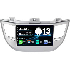 SXAUTO Android 12 IPS auto radio Hyundai Tucson (2014-2018) - Iebūvēts Carplay/Android Car/DSP - LED kamera + MIC - 4G + 64G - DAB 360-CAM vadība no stūres rata Fast Boot AHD WiFi - 2 DIN 9 collas