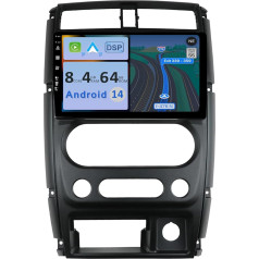 YUNTX [4GB + 64GB] Android 12 autoradio priekš Suzuki Jimny (2007-2015)-[Integrēts CarPlay/Android Car/DSP/GPS]-9 collu IPS 2.5D kamera + MIC-DAB/Mirror Link/Bluetooth 5.0/360 kamera/stūresrats