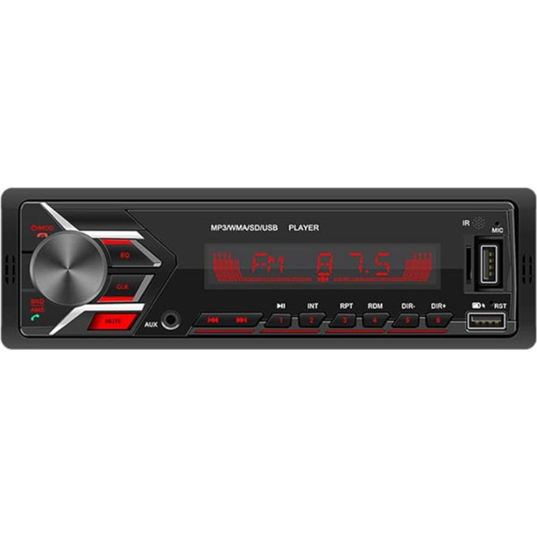 WEPARTICULAR 12V Auto radio Bluetooth brīvroku FM radio Krāsains alternators Auto audio centrālā vadība