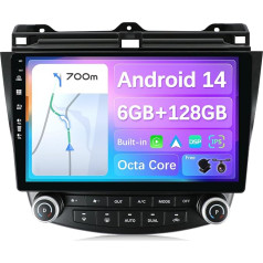 JOYX - 6G+128G - Android 10 auto radio piemērots Honda Accord 7. (2002-2007) - iebūvēts DSP/Carplay/Android Car - kamera bez MIC - 10.1 collu 2 Din - atbalsts SWC DAB Fast Boot 360600 - kamera