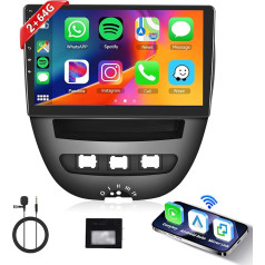 8 kodolu 2+64G Hodozzy Carplay autoradio Toyota Aygo/Peugeot 107/Citroen C1 2005-2014, 10,1 collu skārienjūtīgais ekrāns Android auto radio ar Android Car/WiFi/GPS/RDS/FM/Bluetooth/DSP