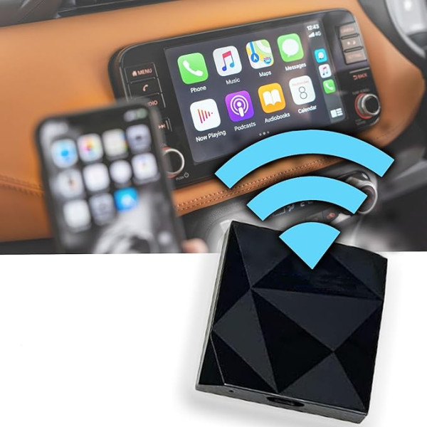 DriveSmart bezvadu CarPlay adapteris Apple USB Plug & Play Dongle 5GHz WiFi Auto Connect automašīnām ar vadu CarPlay no 2016. gada un iPhone IOS 10 un jaunākām ierīcēm