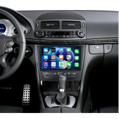 [1+32G] SIXWIN Android 13 auto radio priekš Mercedes Benz E-W211 E320 E500 E500 E350 CLS-W219, 9 collu kapacitīvais skārienjūtīgais ekrāns ar WiFi GPS Bluetooth FM FM USB Mirrorlink + Canbus + aizmugures skata kamera