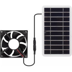 HOHOVYVY Solar Fan 2 W, Solar Fan, 2 W Polycrystalline Silicon Ventilation Extractor Fan Attic RV Solar Panel Cooler