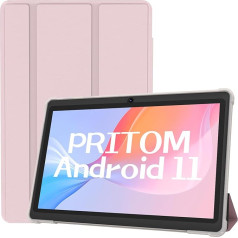 PRITOM 7 Zoll planšetdators Android 11, 2GB, 32 GB, (paplašināms līdz 128GB) Planšetdators ar Quad Core procesoru, 3500 mAh, HD IPS displejs, Dual Kamera, WiFi, Bluetooth, planšetdators ar rozā korpusu