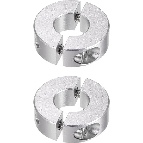 QUARKZMAN Double Split Shaft Collar for 13 mm Shaft Set Screw Clamping Collar 30 mm OD 10 mm platums Plugs Position Holder Gears Machine Aid Industrial Anodizing Pack of 2