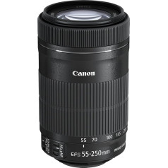 Canon EF-S 55-250 mm 1:4-5.6 IS STM tālummaiņas objektīvs (58 mm filtra vītne), melns