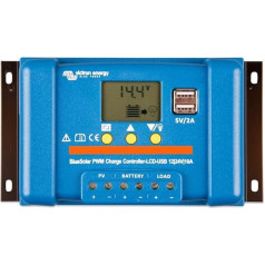 Victron Energy BlueSolar PWM LCD un USB 12/24 Voltu 30 ampēru saules uzlādes kontrolieris