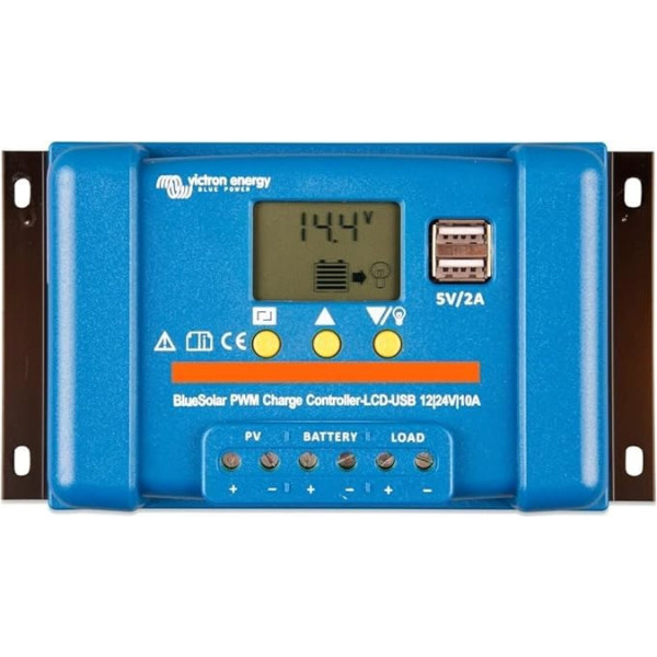 Victron Energy BlueSolar PWM LCD un USB 12/24 Voltu 30 ampēru saules uzlādes kontrolieris