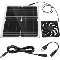 Solar Extractor Fan 12W 16V Weatherproof Outdoor Solar Powered Loft Fan Air Vent Greenhouse